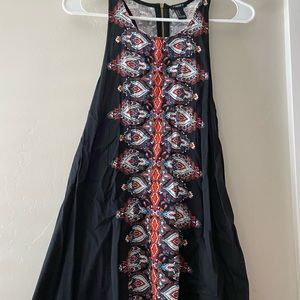 Black sun dress with design